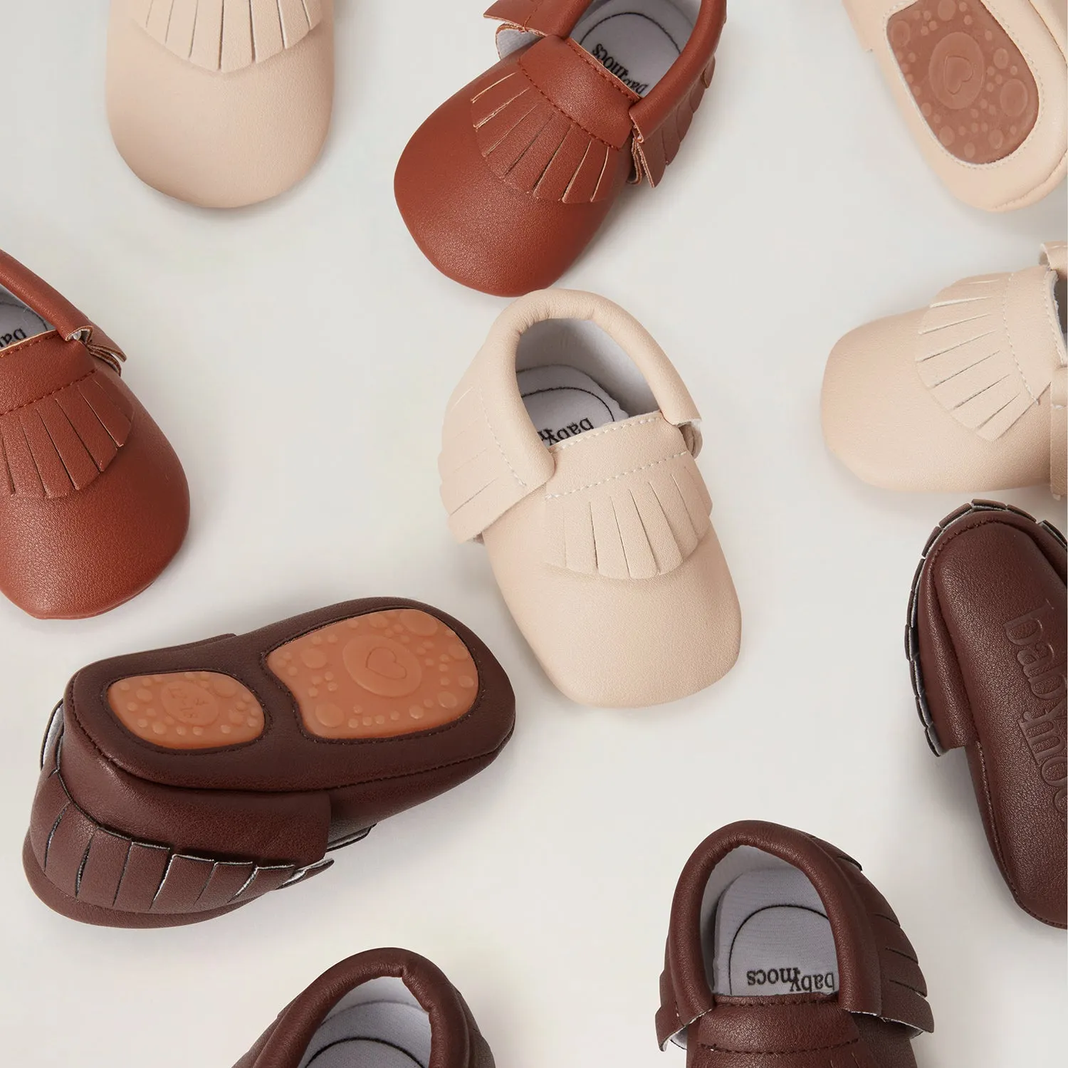 BabyMocs Neutral Mocs mokkasin mørkebrun fleksibel sål