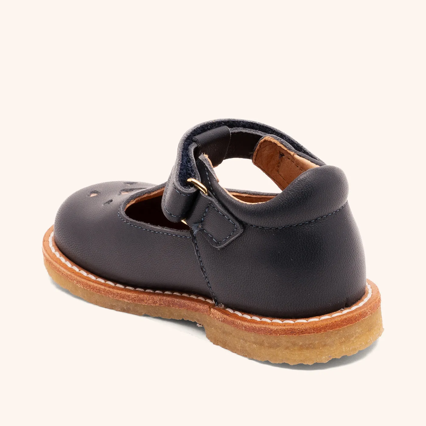 Bisgaard Almea ballerina navy – læder pigsko