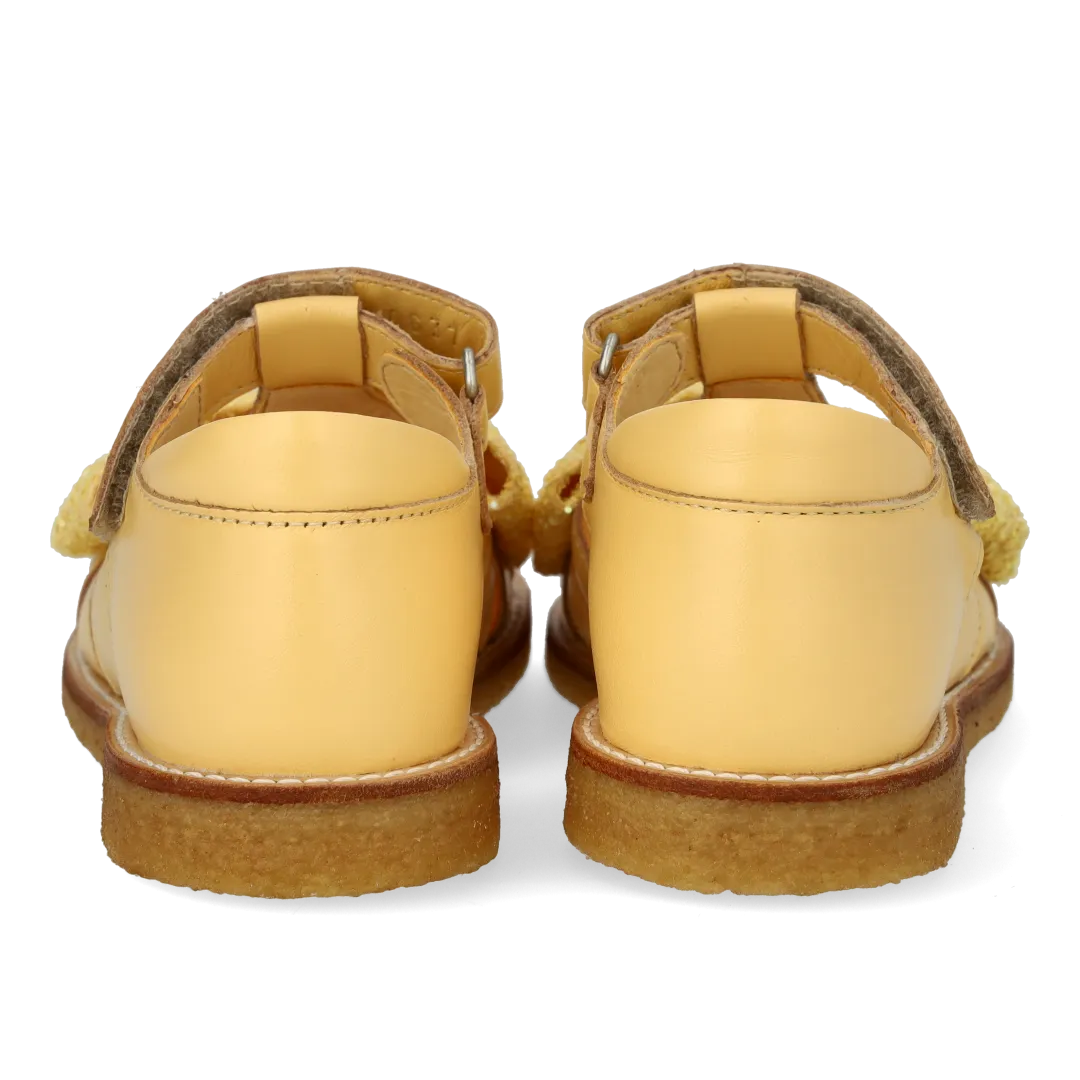 Angulus Sandal glittersløjfe børnesandal rummelig str 26-31