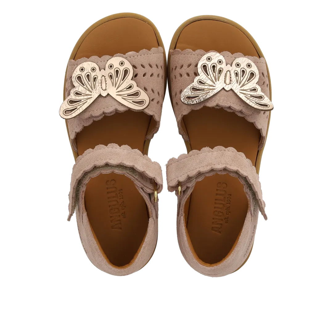 Angulus Sandal Åben Tå Sommerfugl sandaler str 25-32 ruskind