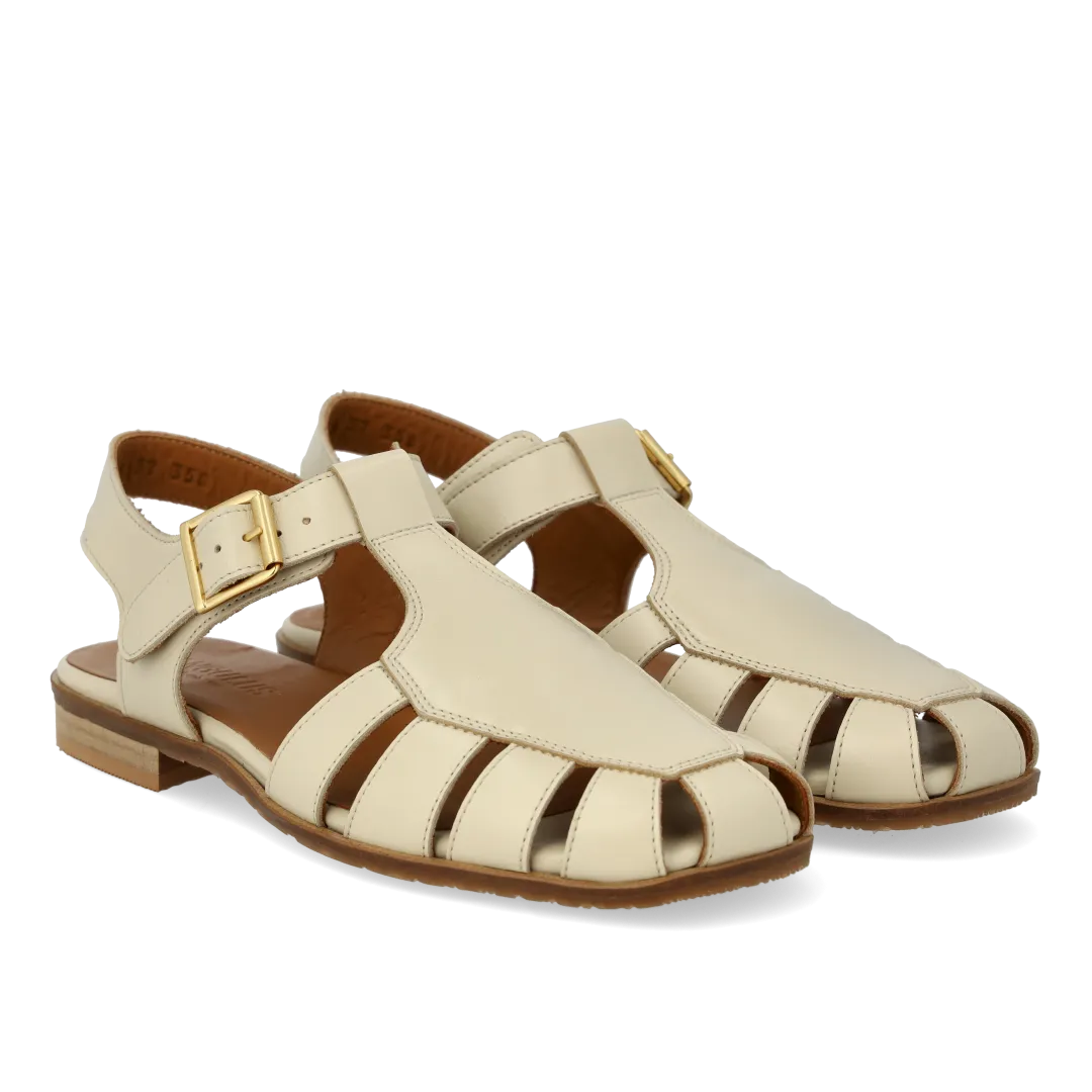 Angulus Fisherman Sandal Dame Læder Guldspænde