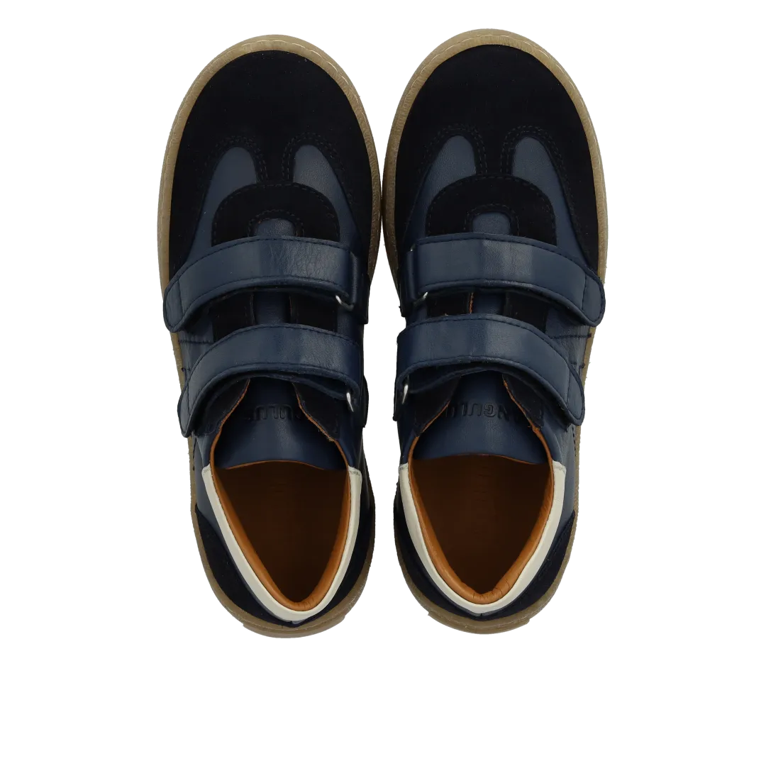 Angulus Court style sneaker børnesneakers velcro læder
