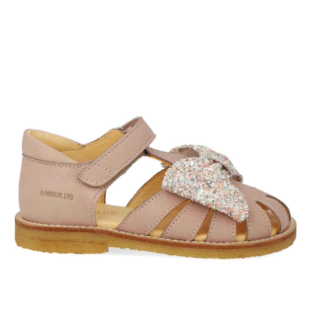 Angulus sandal glittersløjfe velcro str. 19-25