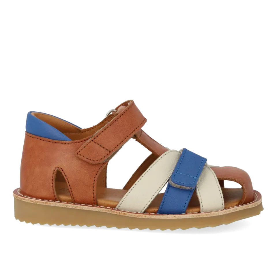 Angulus Colour Block Lædersandal sandaler rummelig str 26-32