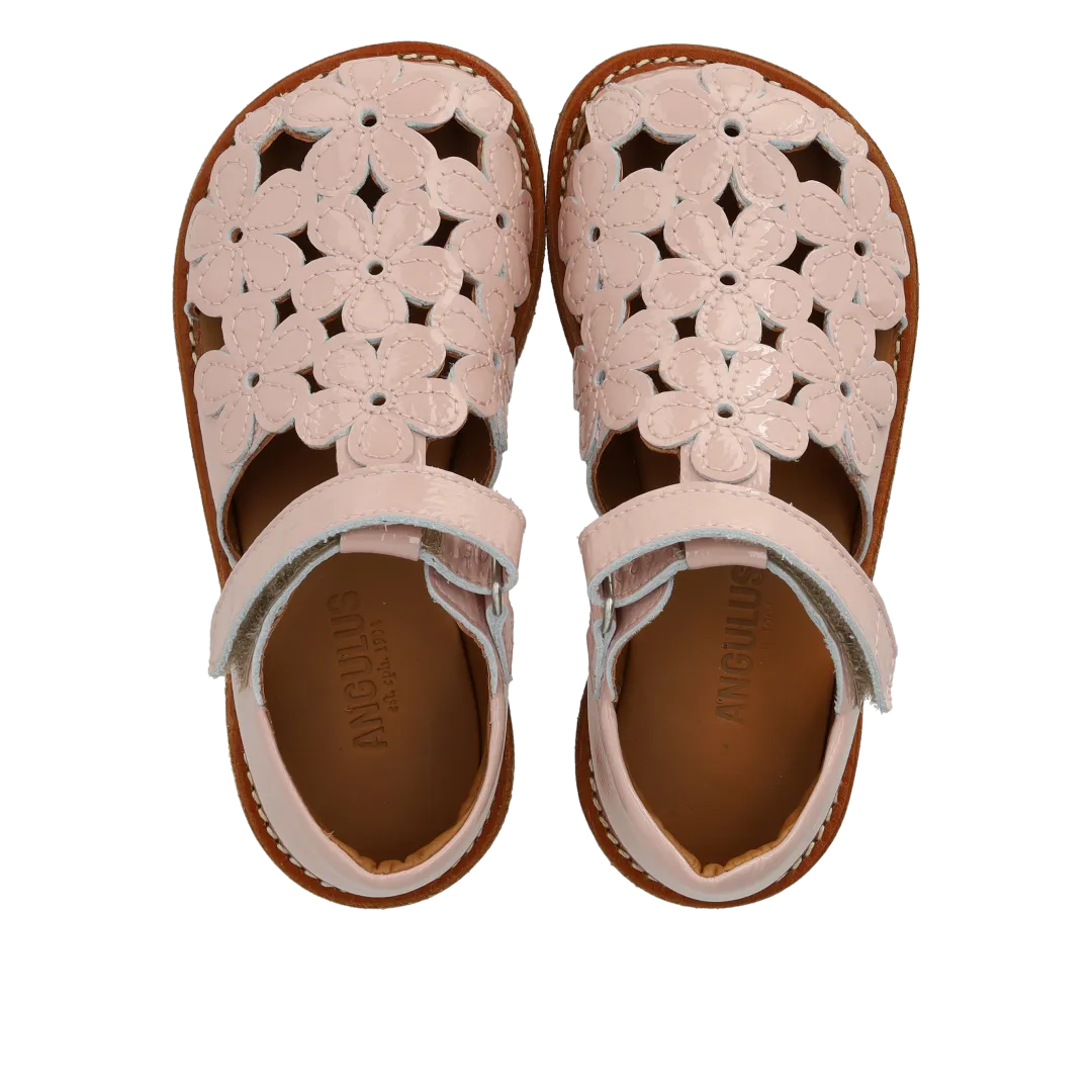 Angulus Sandal lukket tå blomster børnesandal rummelig