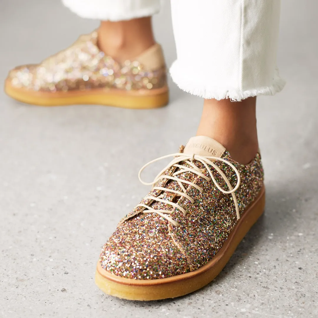Angulus Glitter sneaker damesneakers plateau ½ nr større