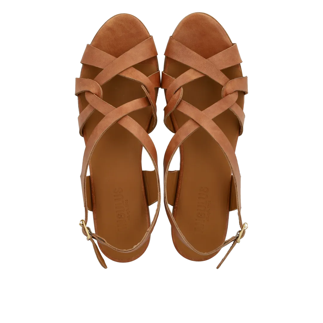 Angulus Sandal Remdetaljer Damesandal Ankelrem Læder