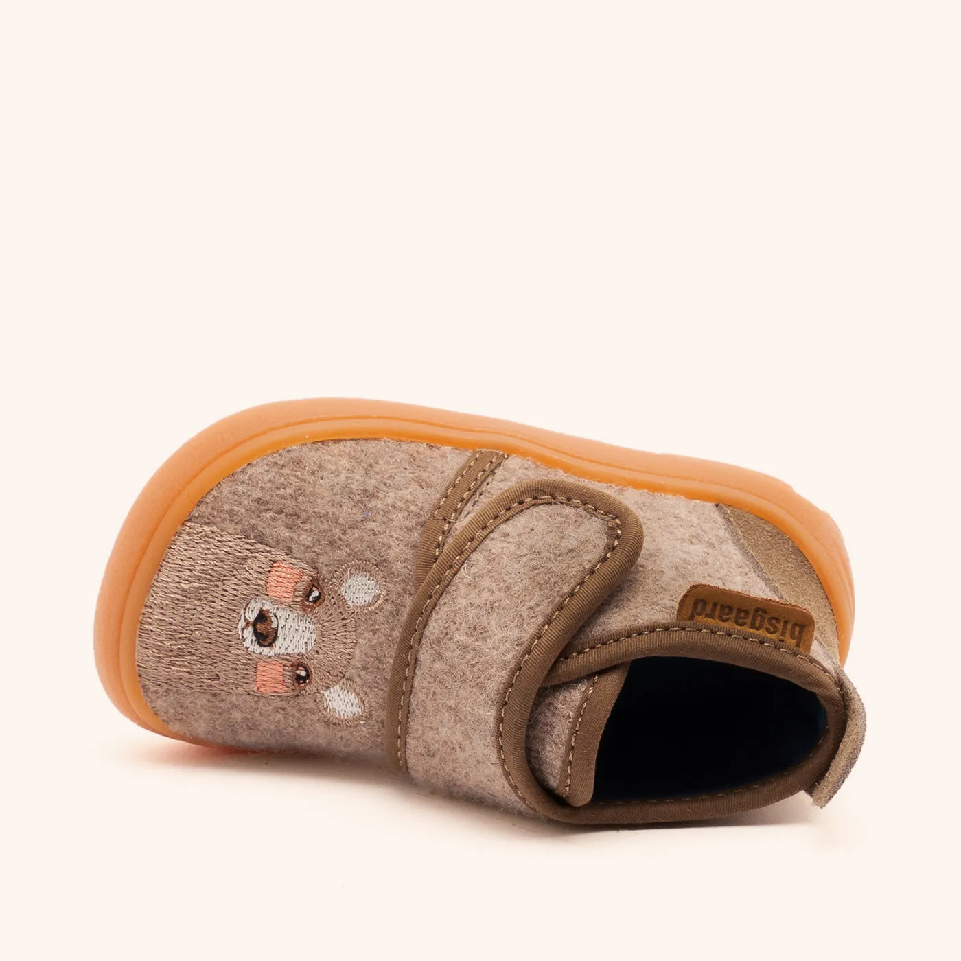 Bisgaard Barefoot Basic hjemmesko Brown broderi