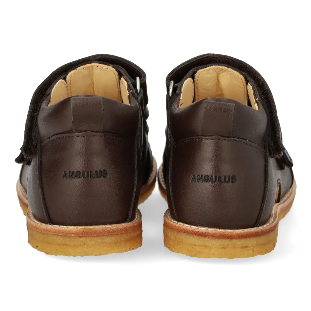 Angulus Begynder sandal velcro læder rummelig