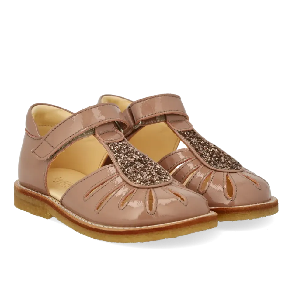 Angulus Glitter Sandal Dråbe Rummelig Læder Børn