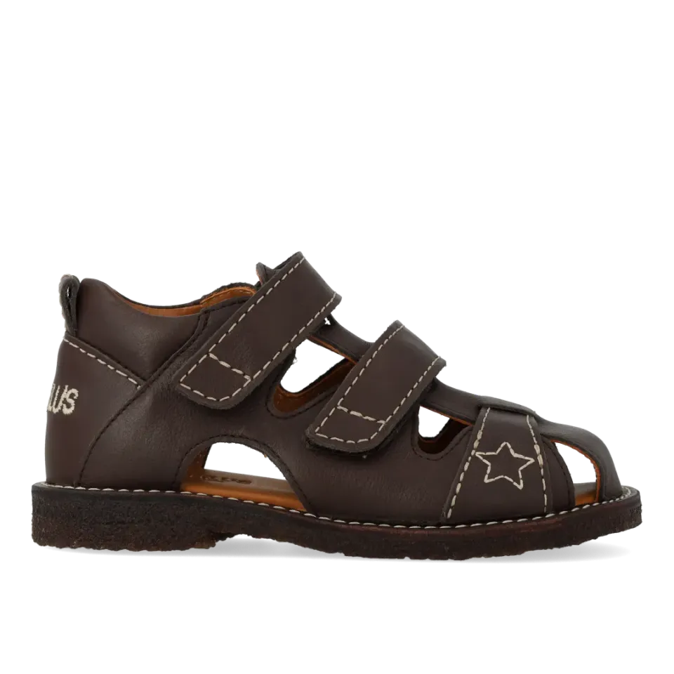 Angulus lædersandal stjernebroderi børnesandal