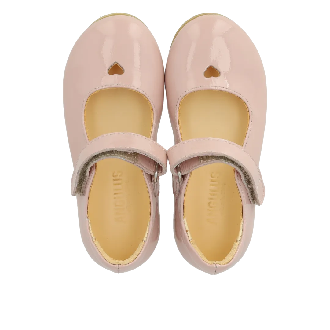 Angulus Ballerina hjerte børnesko velcro læder