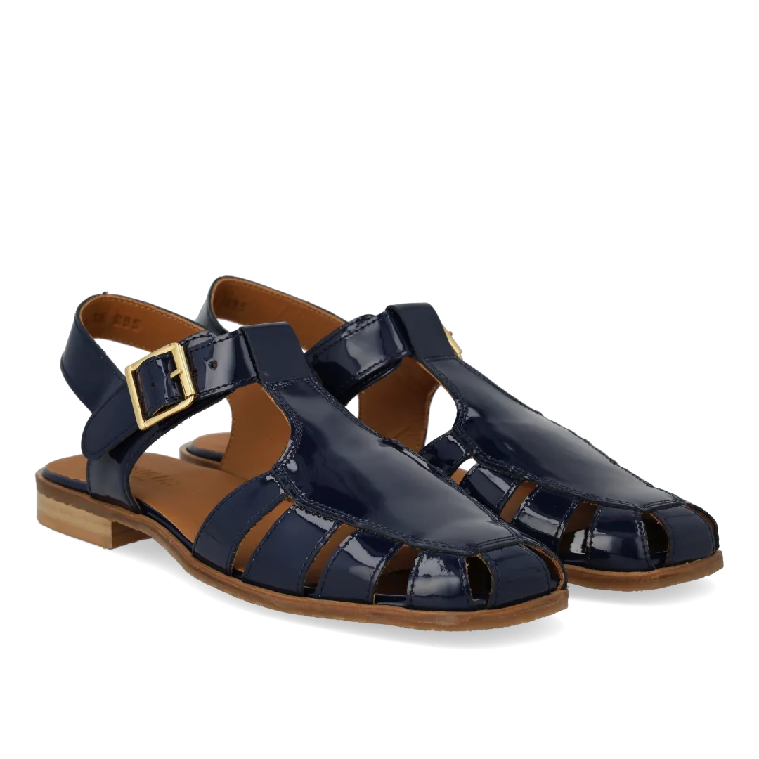 Angulus fisherman sandal hulmønster dame læder ankelstrop