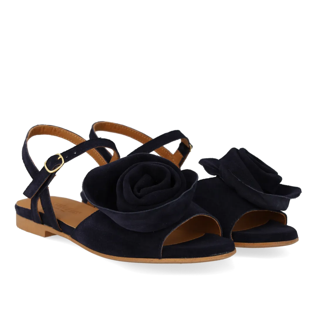 Angulus rose sandal damesandal voluminøs rosedetalje