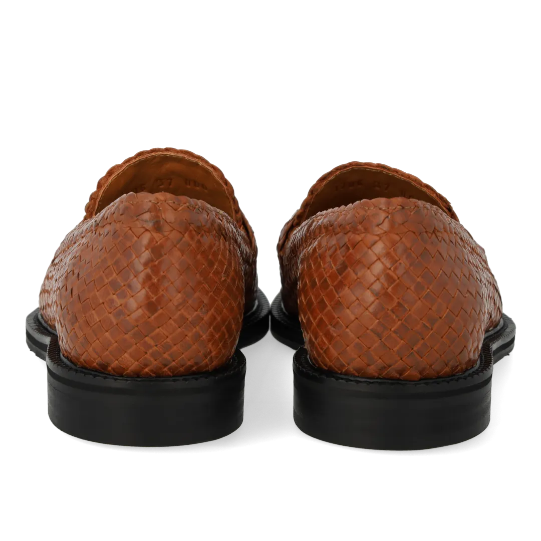 Angulus Håndflettet Penny Loafer loafers læder