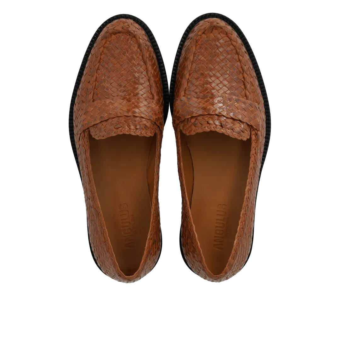 Angulus Håndflettet Penny Loafer loafers læder