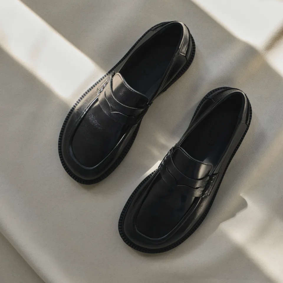 Angulus Loafer Penny dameloafer læder bred pasform