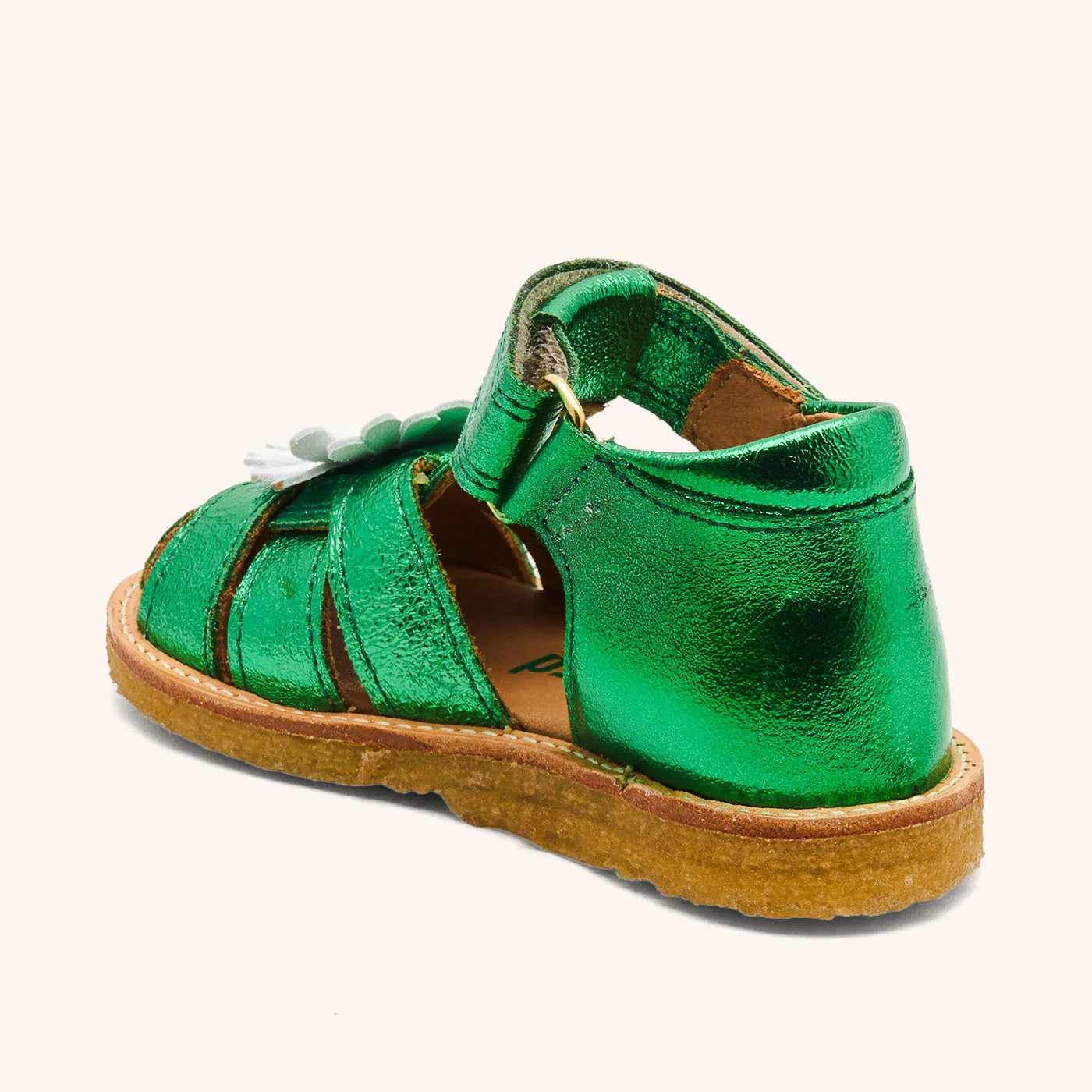 Bisgaard Kaia sandal grøn metallic marguerit