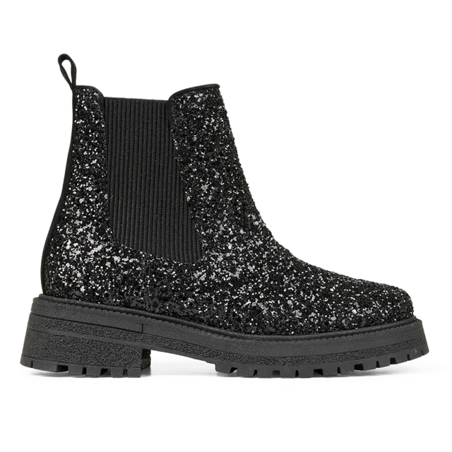 Angulus Chelsea støvle børn glitter track sål