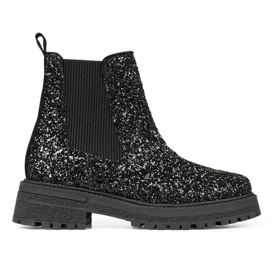 Angulus Chelsea støvle børn glitter track sål