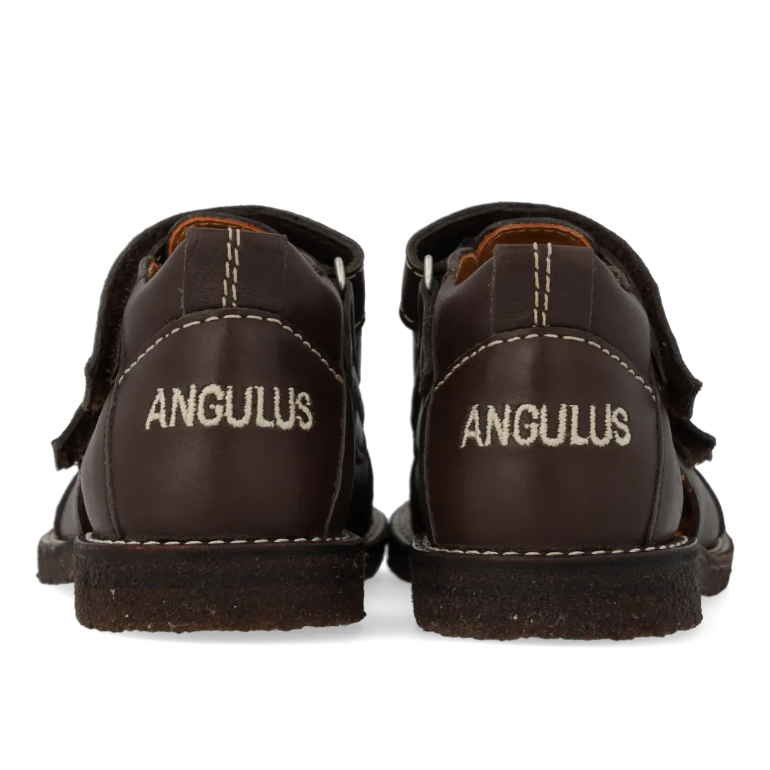 Angulus lædersandal stjernebroderi børnesandal