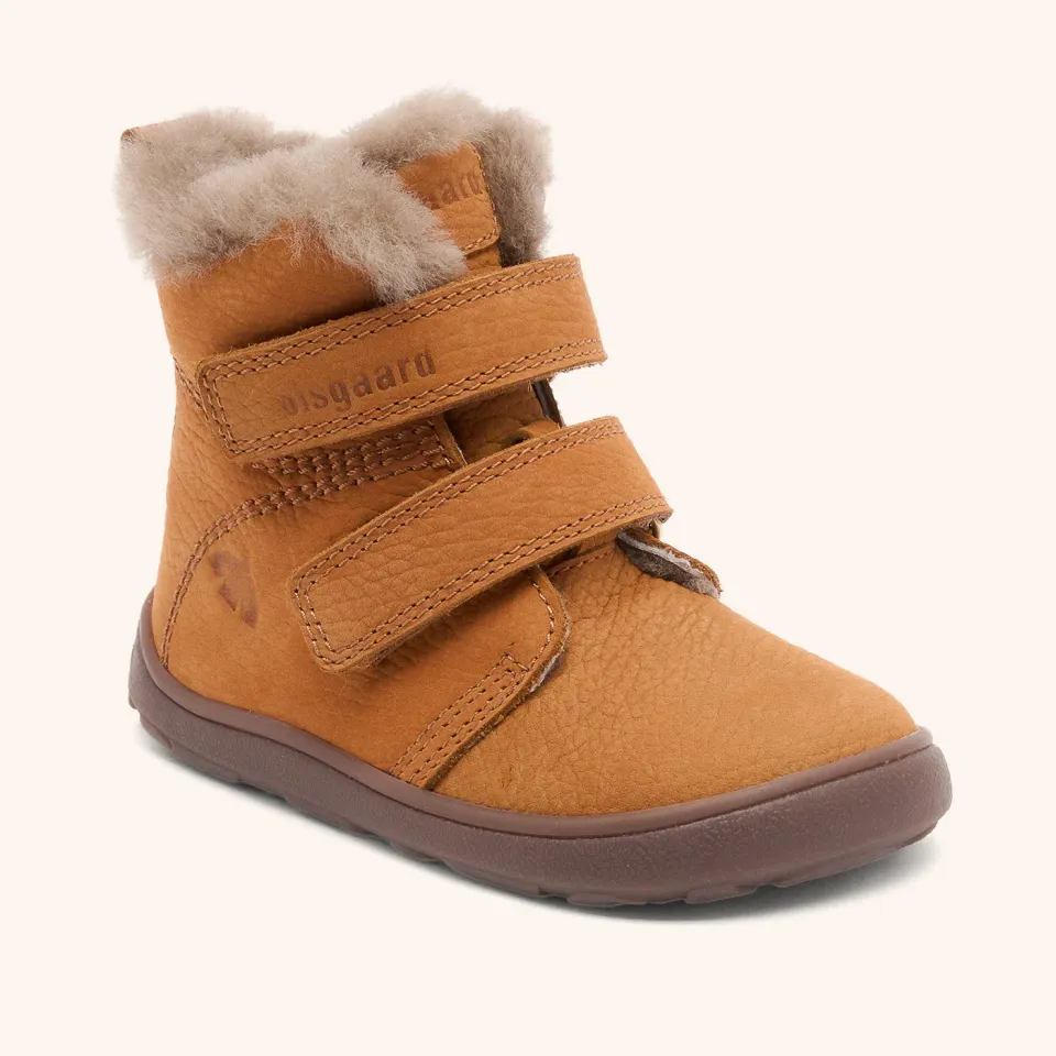 Bisgaard Barefoot Emil vinterstøvle camel lam