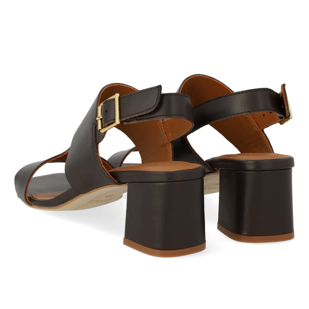 Angulus sandal med blokhæl lædersandal 6 cm