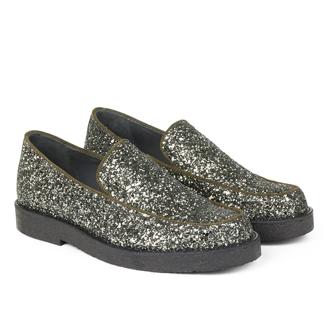 Angulus Klassisk Loafer damesko glitter