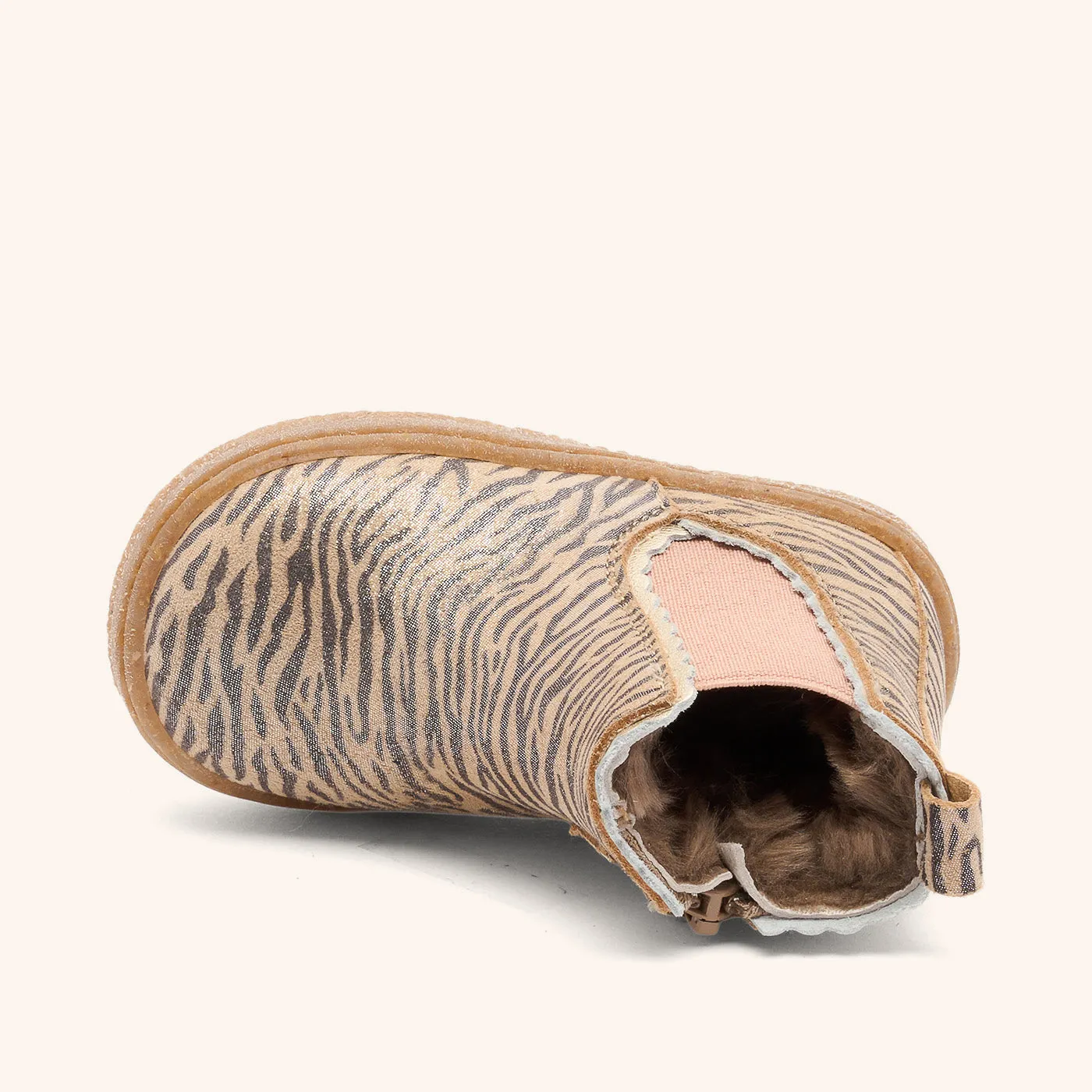 Bisgaard Siggi Lamb vinterstøvle zebra glitter varm