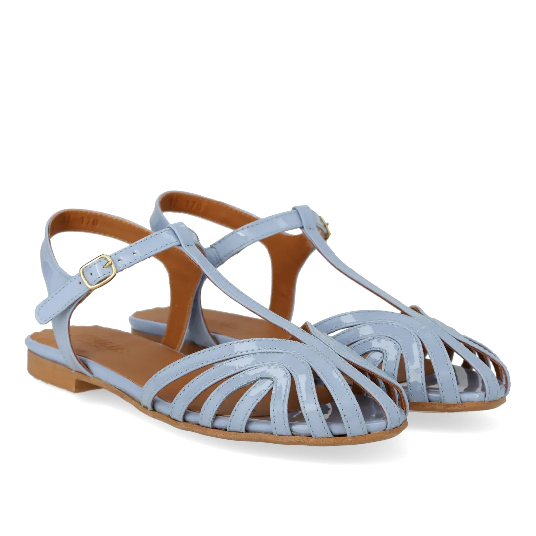 Angulus Flad sandal T-strap organisk detalje