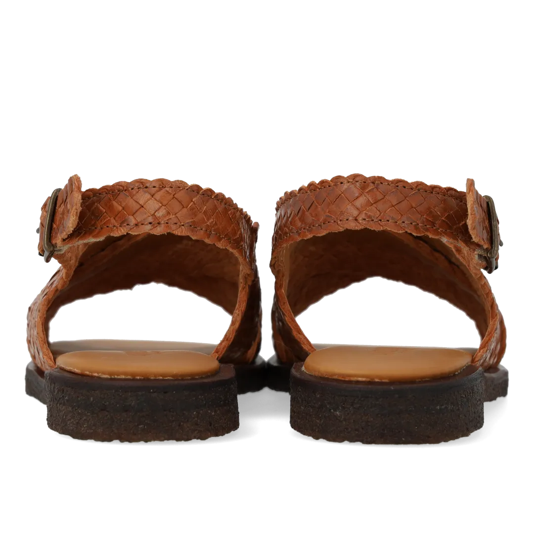 Angulus Håndflettet krydssandal sandal læder