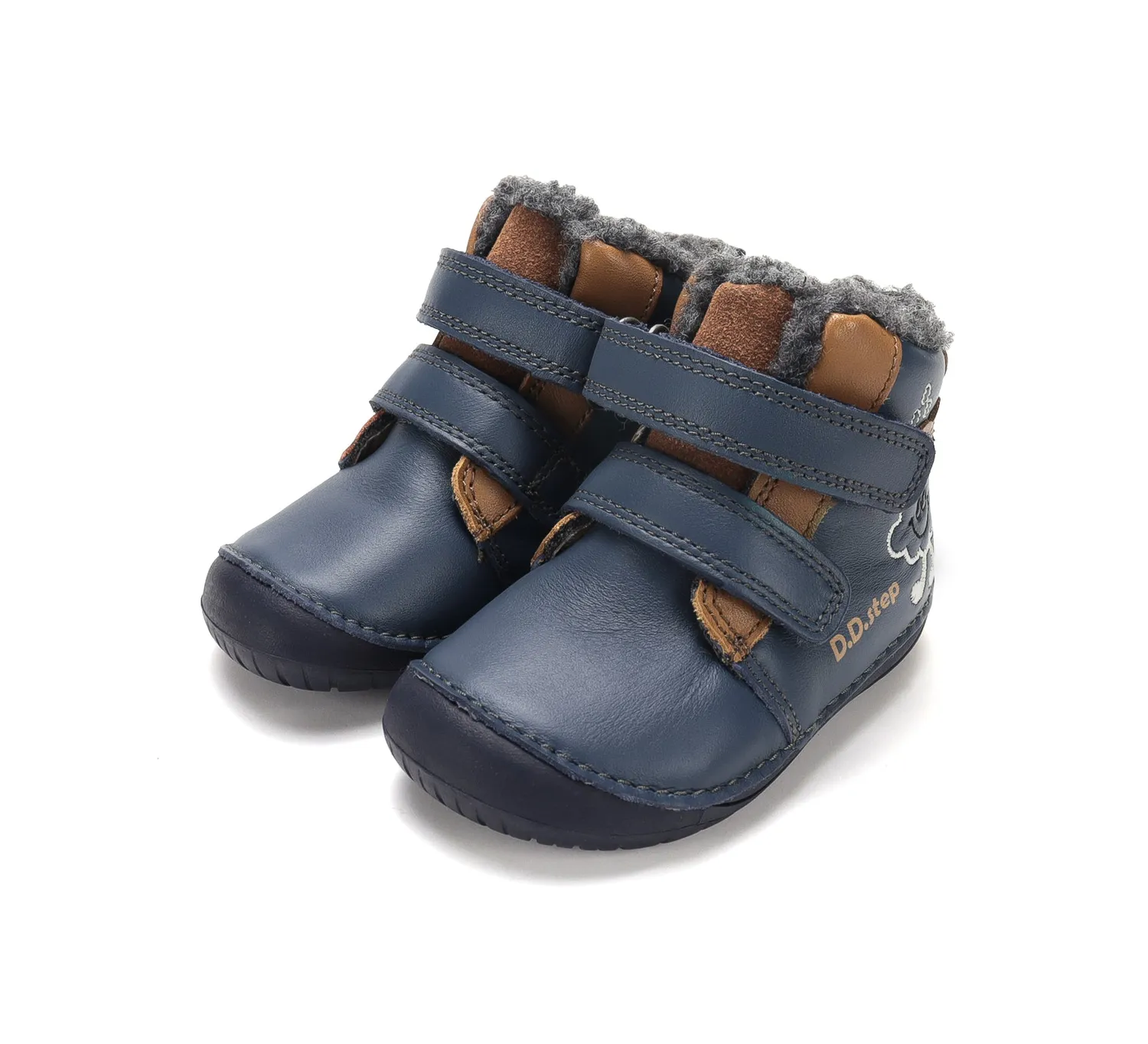 DD Step W070-62495B barfodssko vinter drenge varm