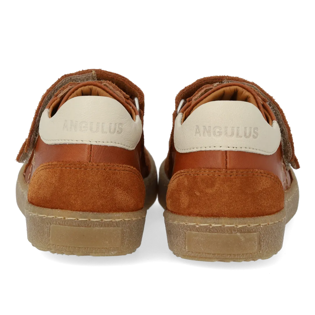 Angulus Sporty colour-block sneaker bernesko velcro leder