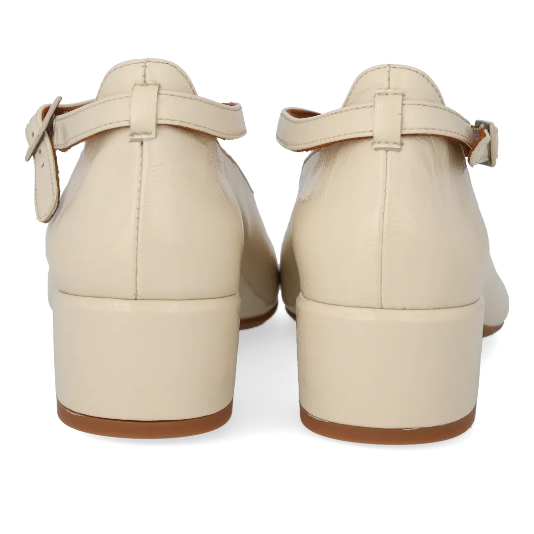 Angulus Mary Jane ballerina krydsdetalje dame lak 3,5 cm hæl