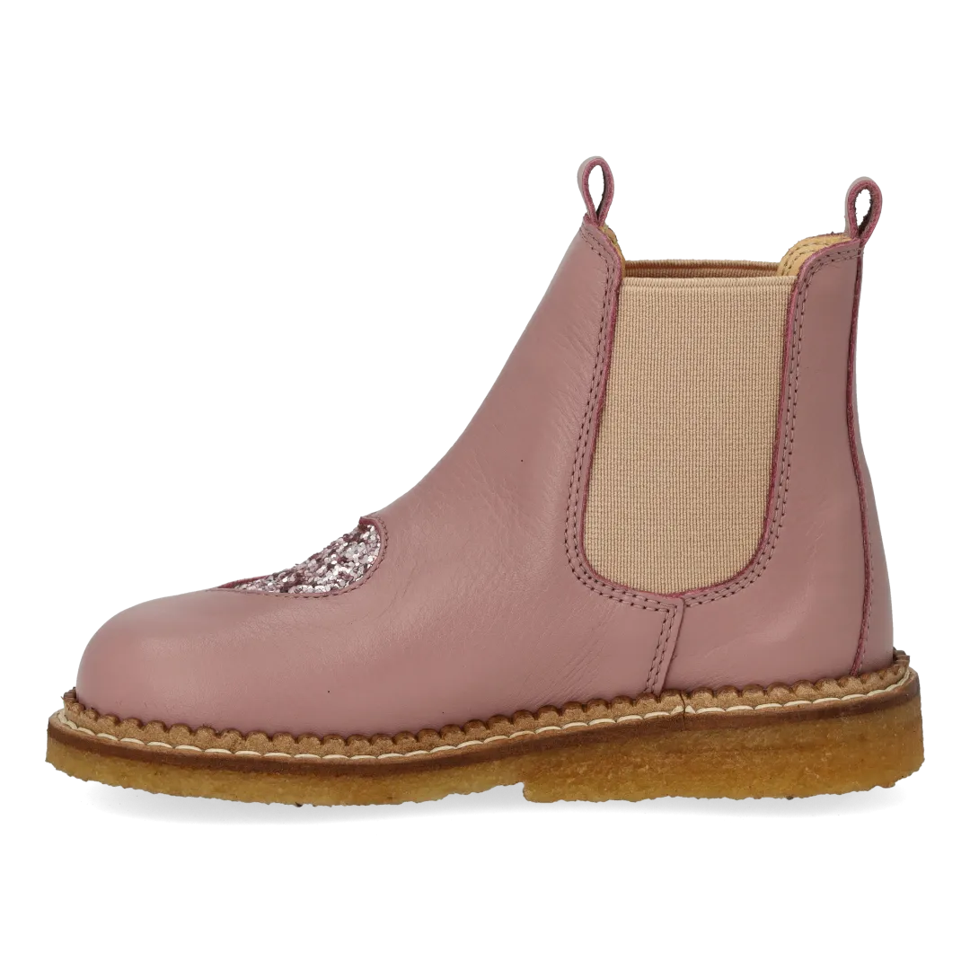 Angulus Chelsea Stovle bornestovle hjerte glitter