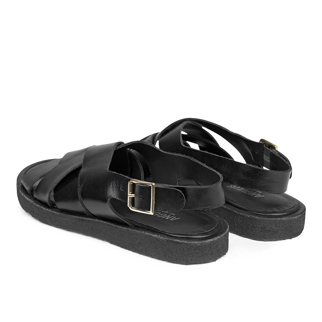 Angulus sandal læder med ankelrem og spænde
