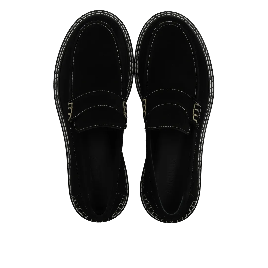Angulus Penny loafer chunky kontraststik, rund snude
