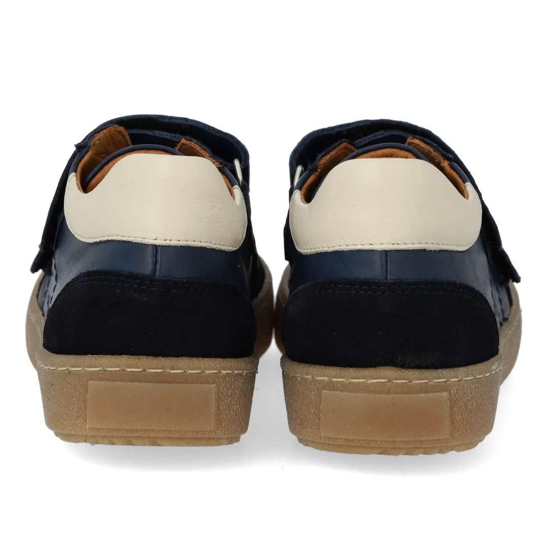 Angulus Court style sneaker børnesneakers velcro læder