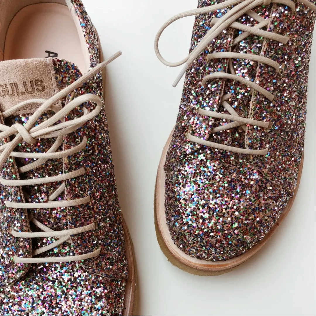 Angulus Glitter sneaker damesneakers plateau ½ nr større