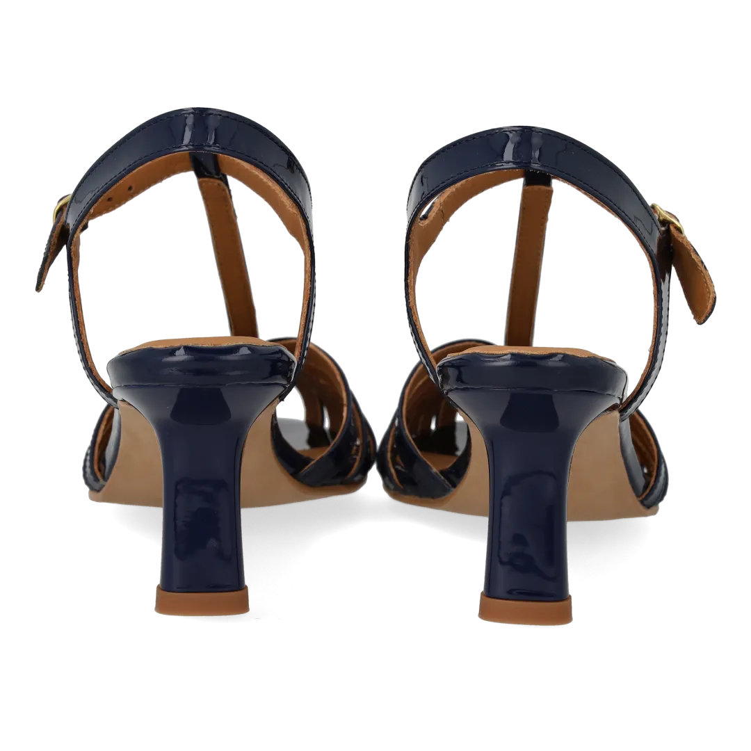 Angulus højhælet sandal organisk T-strap 6 cm hæl
