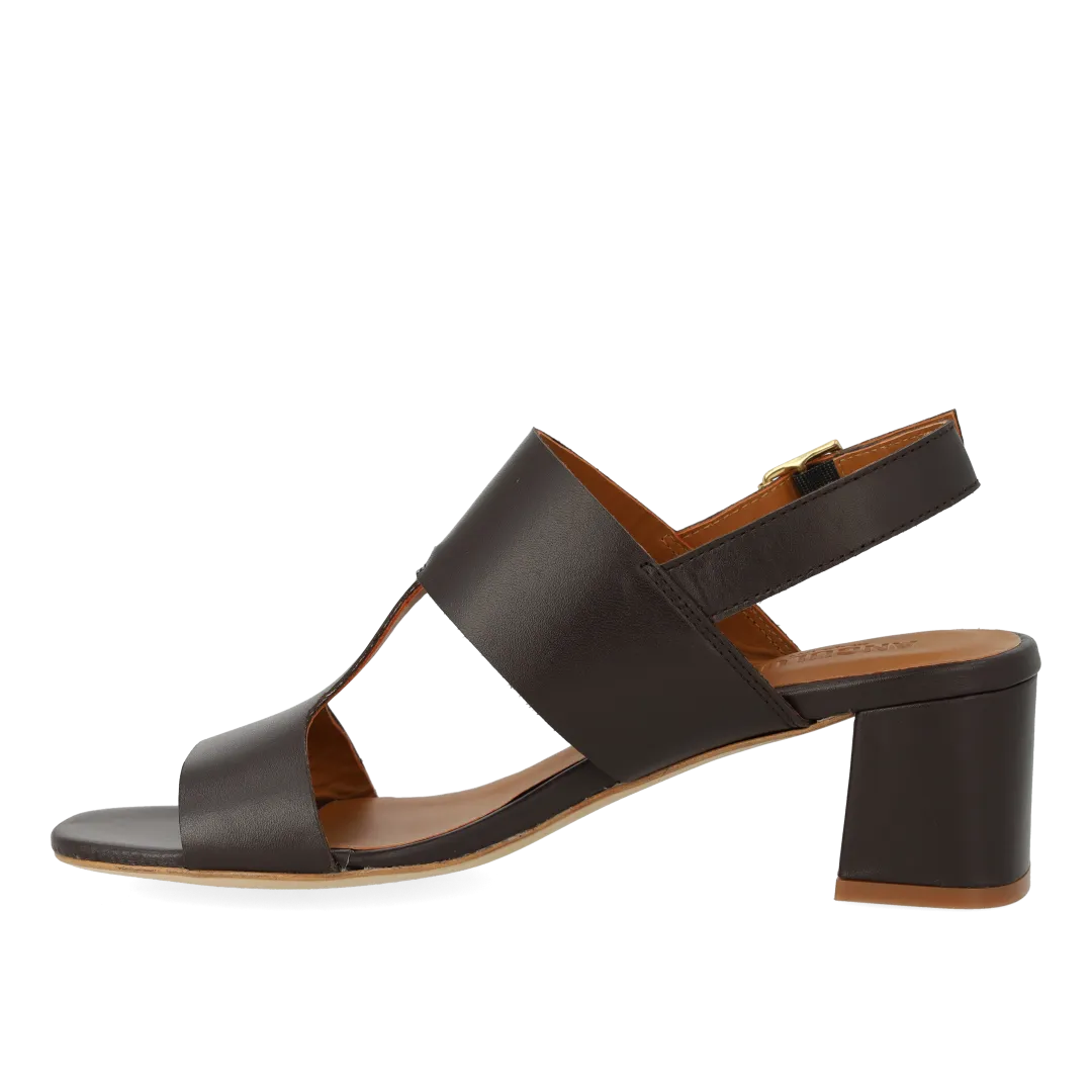 Angulus sandal med blokhæl lædersandal 6 cm
