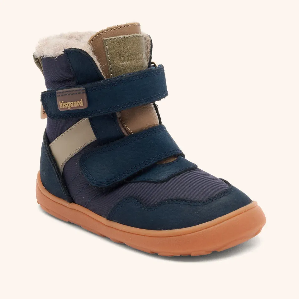 Bisgaard Barefoot Timo Tex barfodsvinterstøvle navy