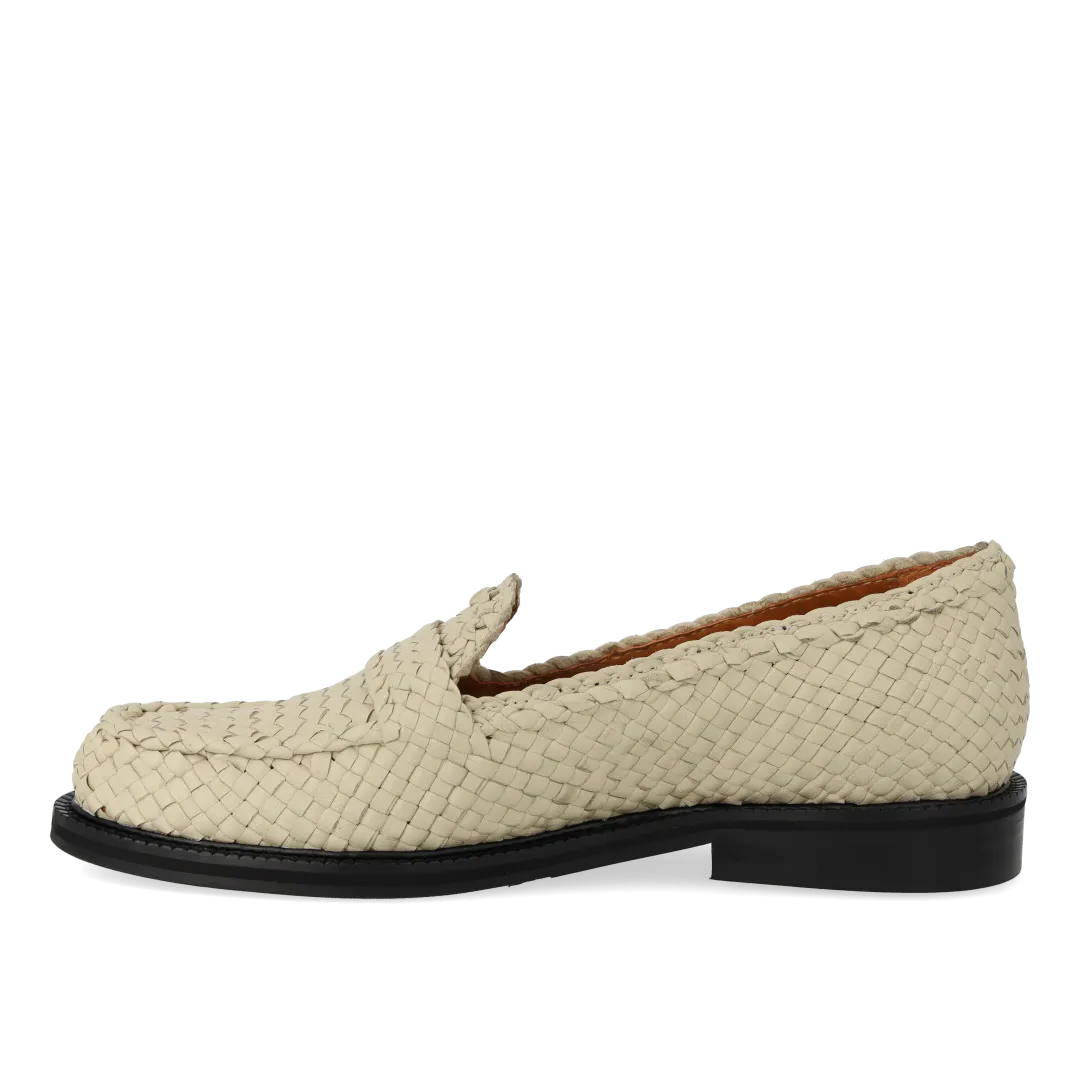 Angulus Håndflettet penny loafer dame læder