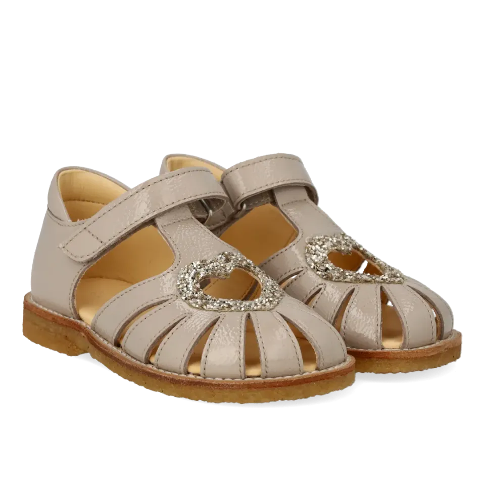 Angulus Hjertesandal glitter rummelig børn