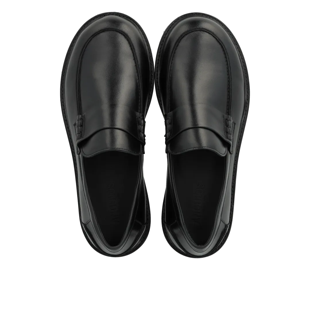 Angulus Penny loafer bred pasform dame skind