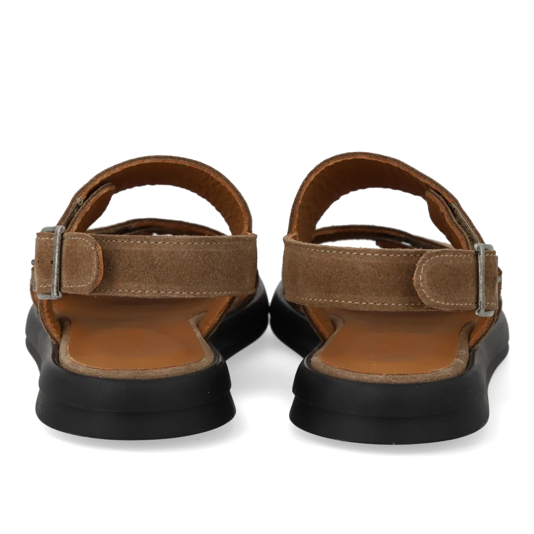 Angulus sandal med velcroremme sort sål