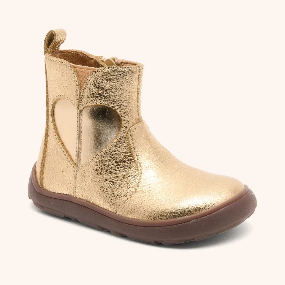 Bisgaard Barefoot Runa barfodsstøvle guld læder