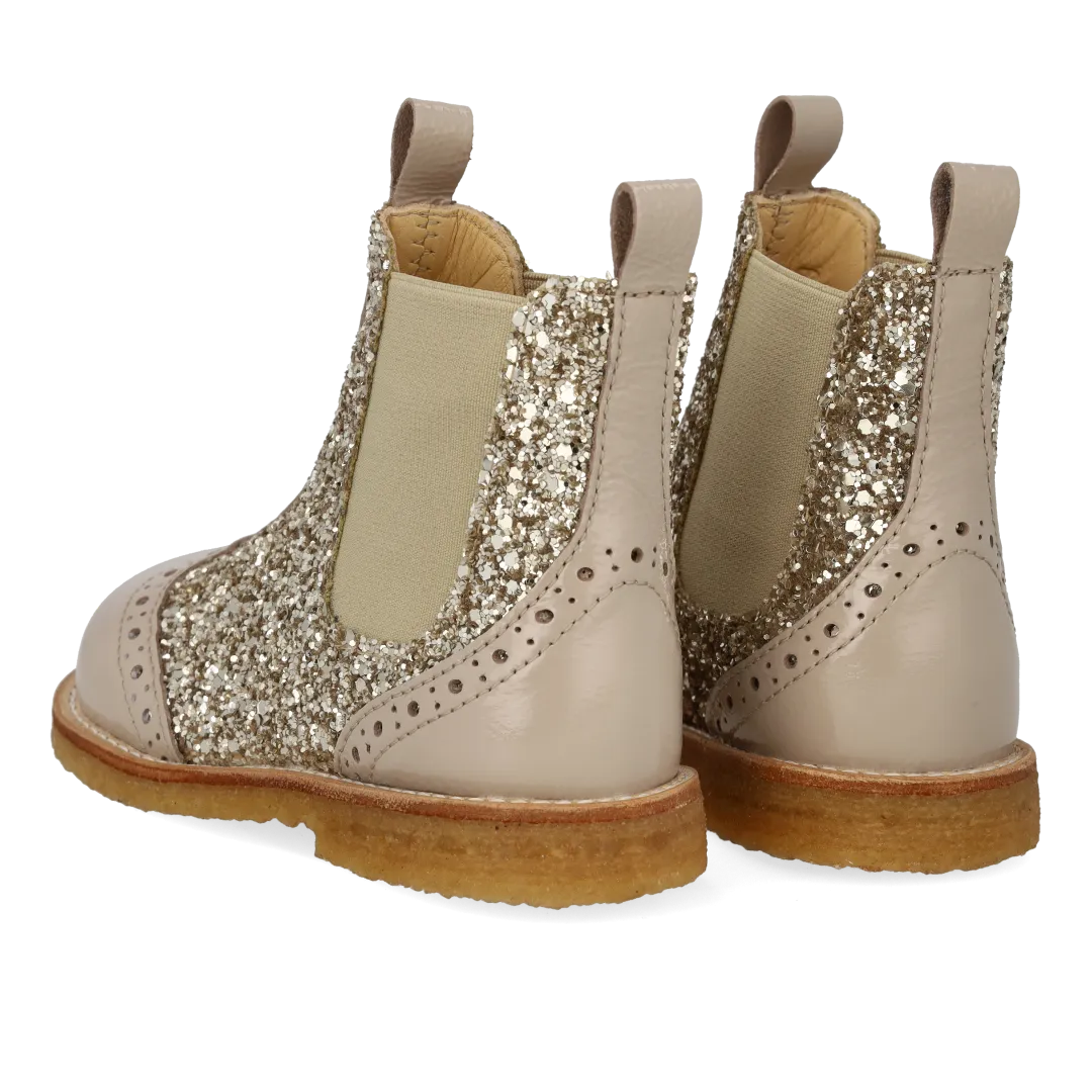 Angulus Chelsea støvle glitter brogue børn rummelig
