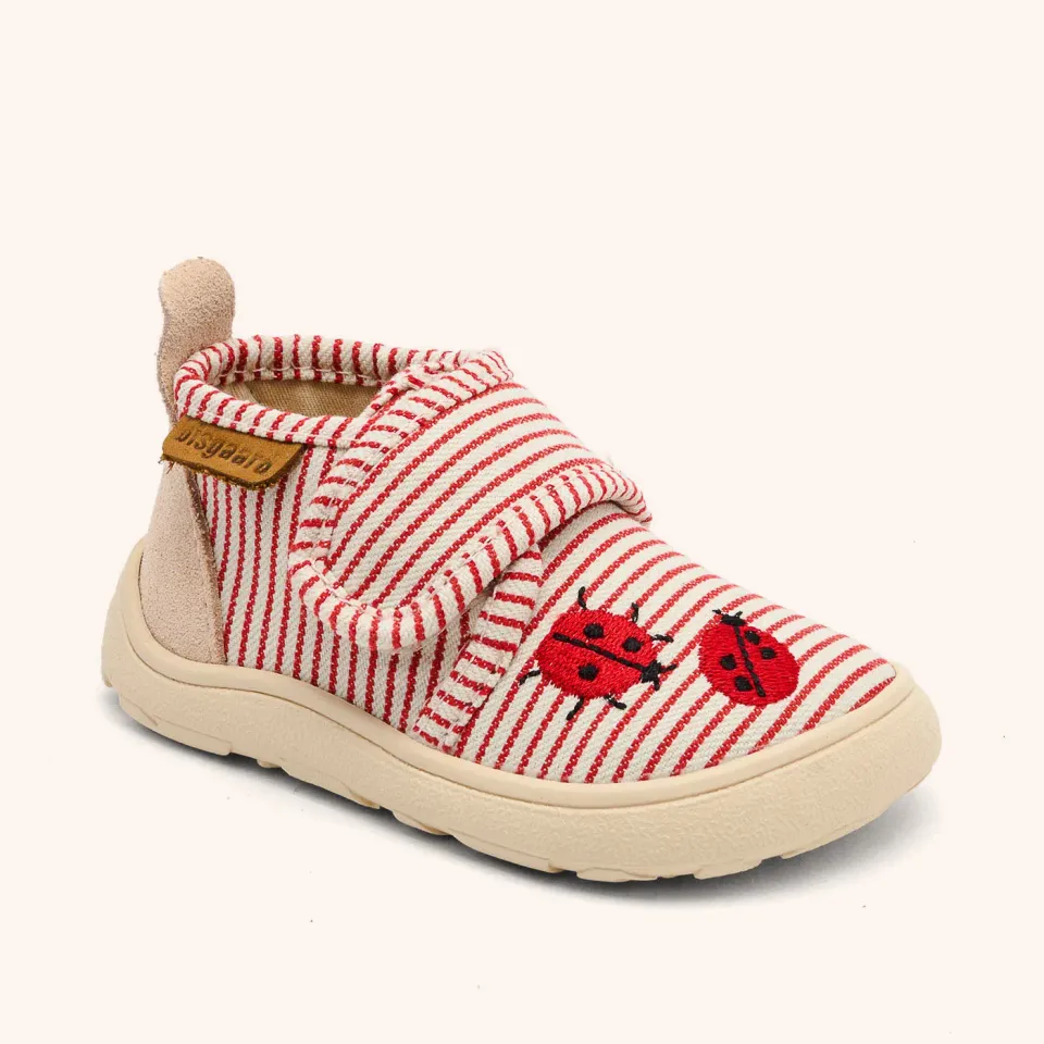 Bisgaard Barefoot Basic hjemmesko lady bugs tekstil
