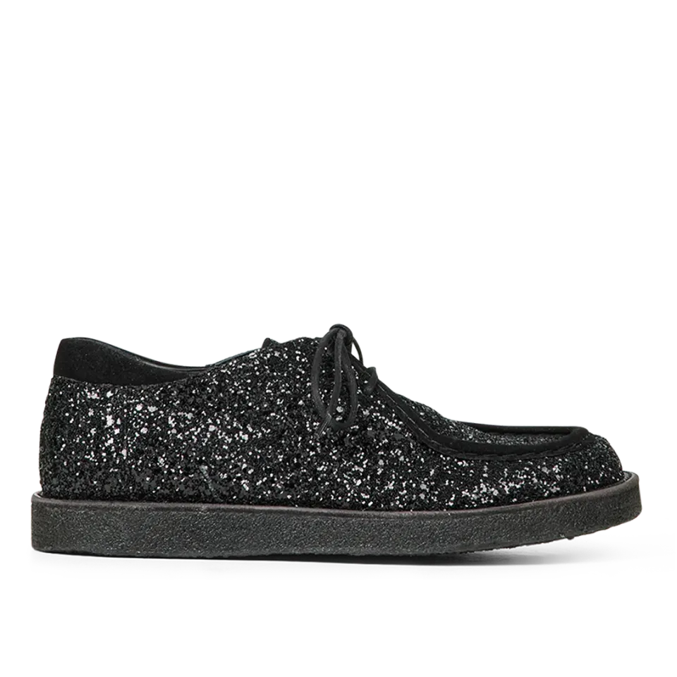 Angulus Snøresko damesko glitter bred
